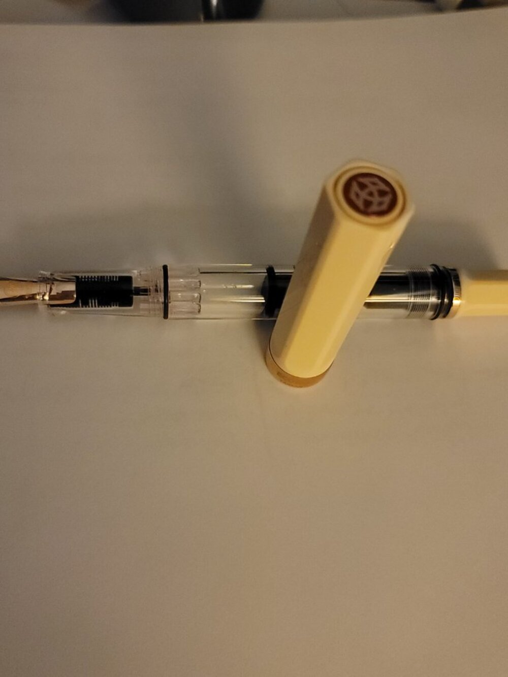 (Preloved)TWSBI ECO Crème w/ Rose Gold Fountain Pen - Broad - Limited Edition - Picture 9 of 10